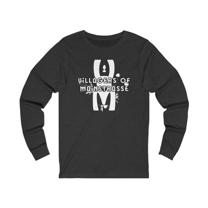 Unisex Jersey Long Sleeve Tee | Villagers of Mainstrasse VOM Words w/ Sights