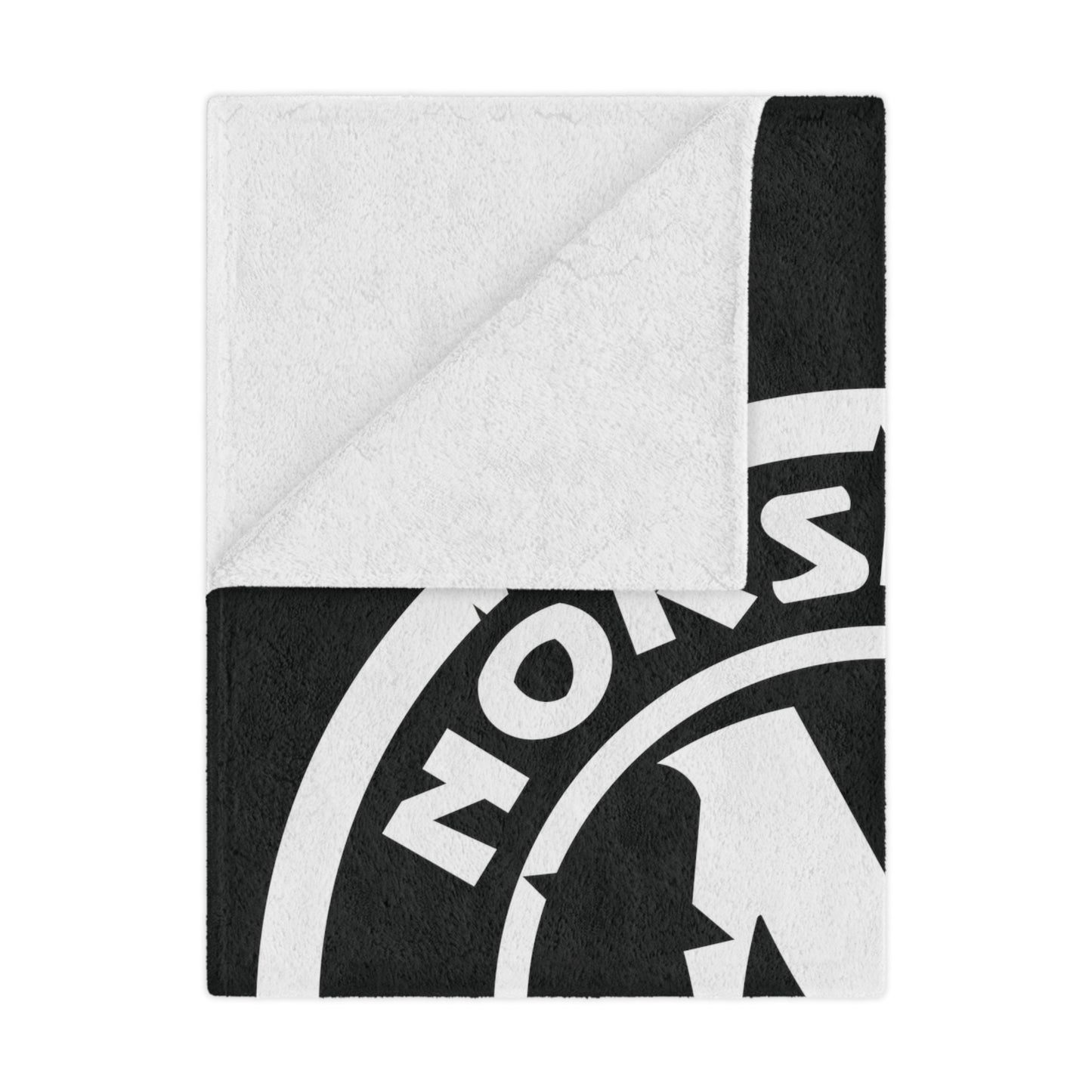 Minky Blanket Black | Norsemen Hockey Alt Logo White