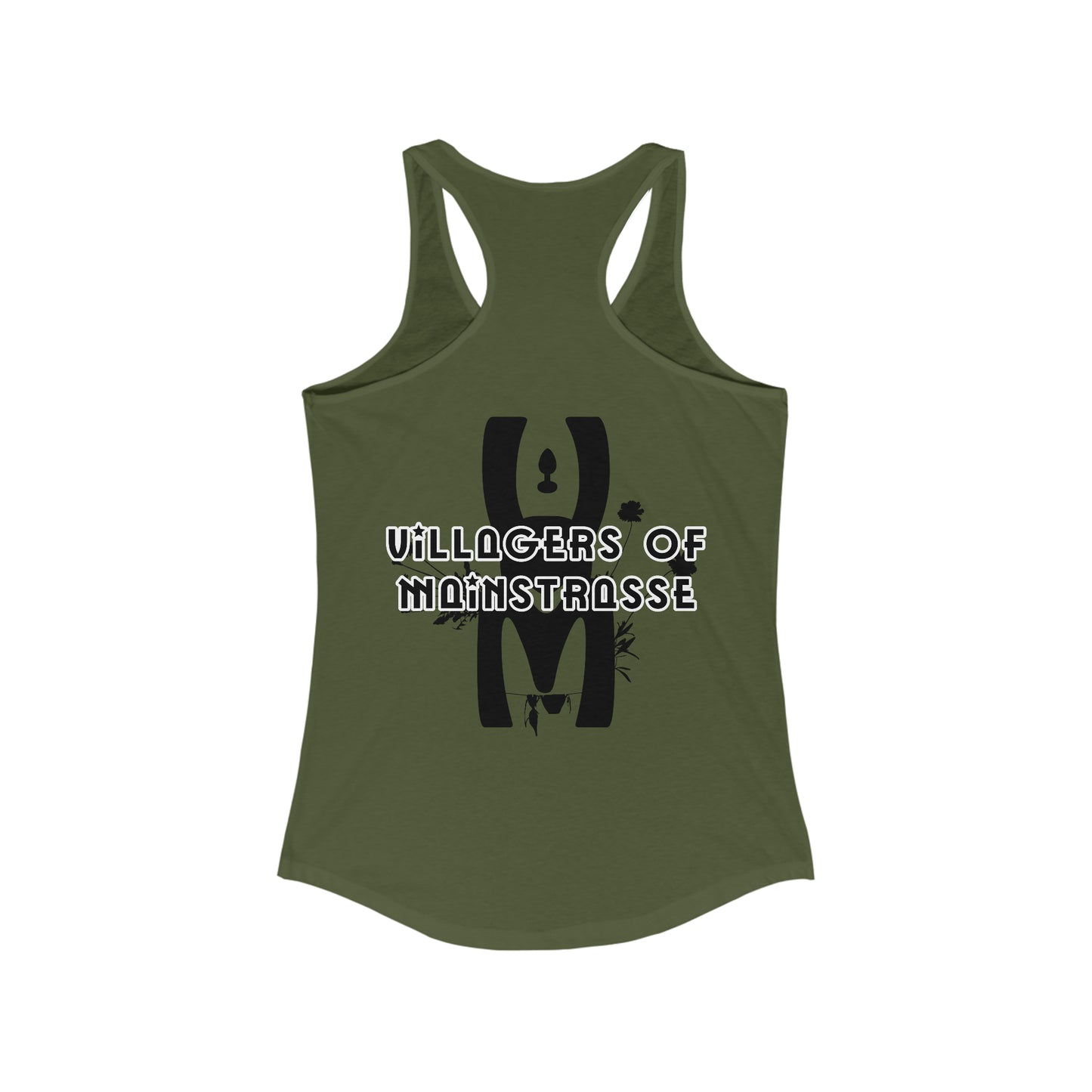 Women's Racerback Tank | Villagers of Mainstrasse VOM Words w/ Sights