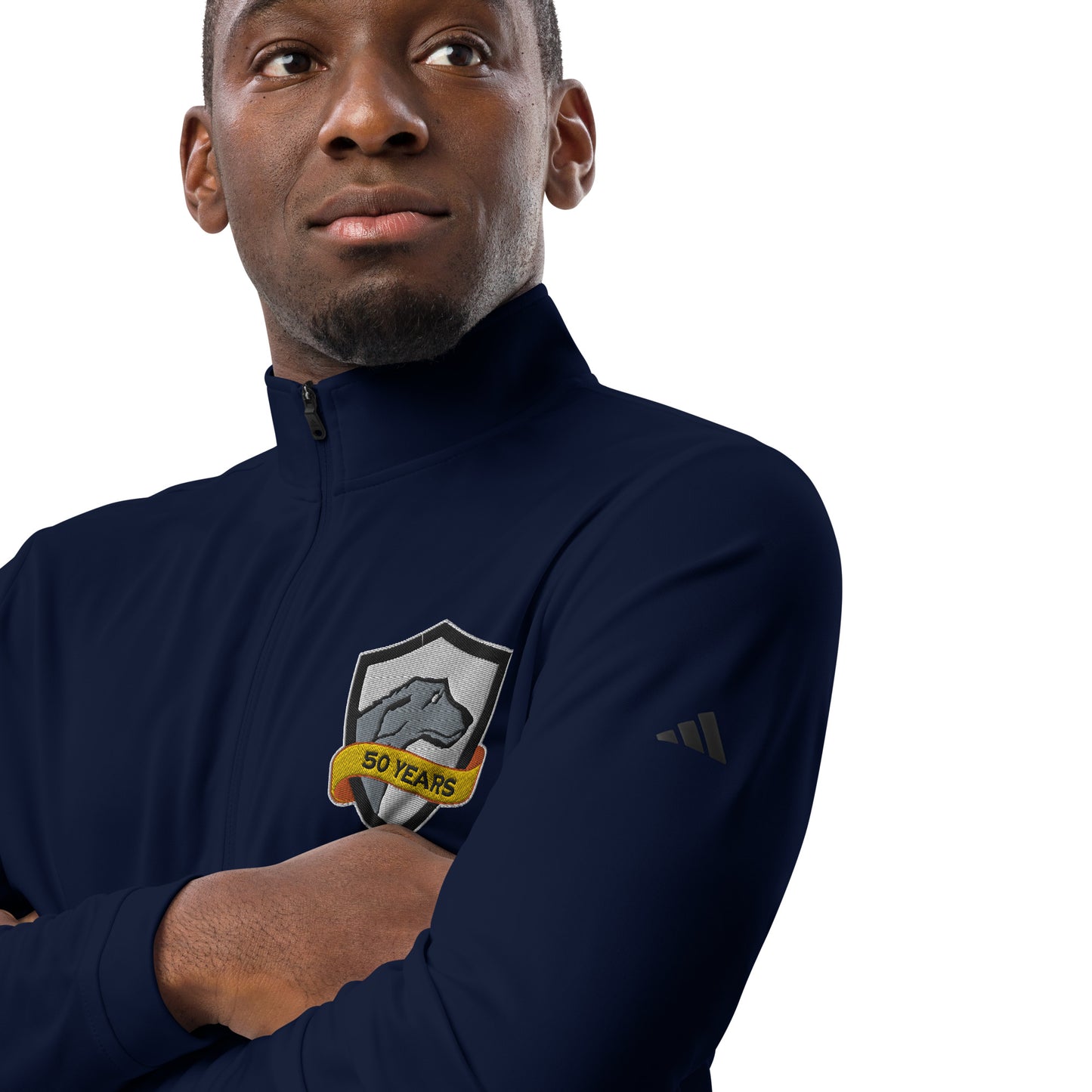 addidas® Quarter-Zip Embroidered Jacket | CRFC Wolfhounds 50th Banner