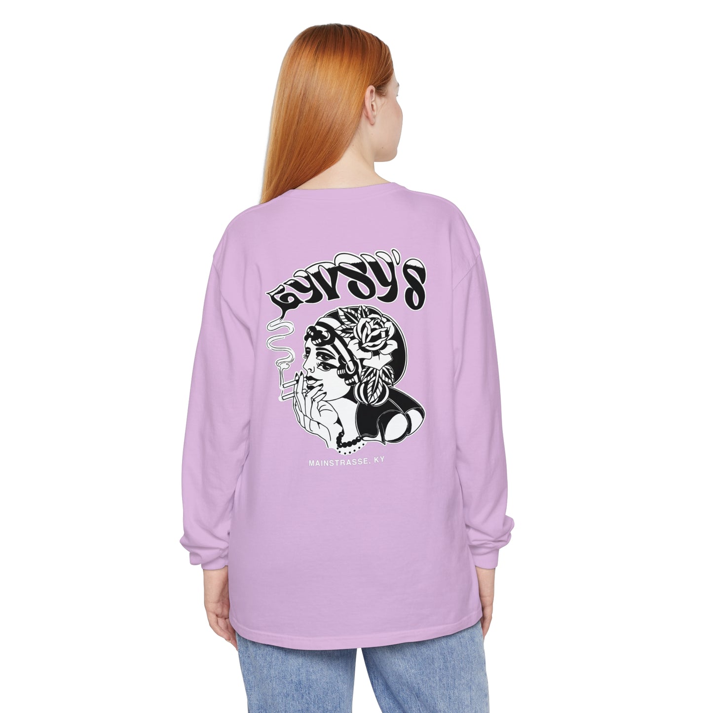 Unisex Comfort Colors Long Sleeve T-Shirt | Gypsy's Double Gypsy Lady (by @ohbhave)