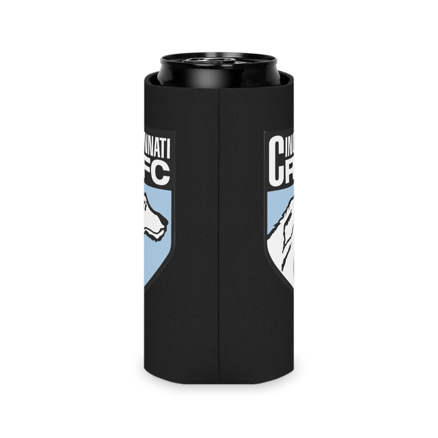 Black Coozie (Reg. & Thin) | CRFC Wolfhounds Blue Crest