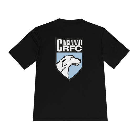 Unisex Moisture Wicking Tee | CRFC Wolfhounds Blue Crest
