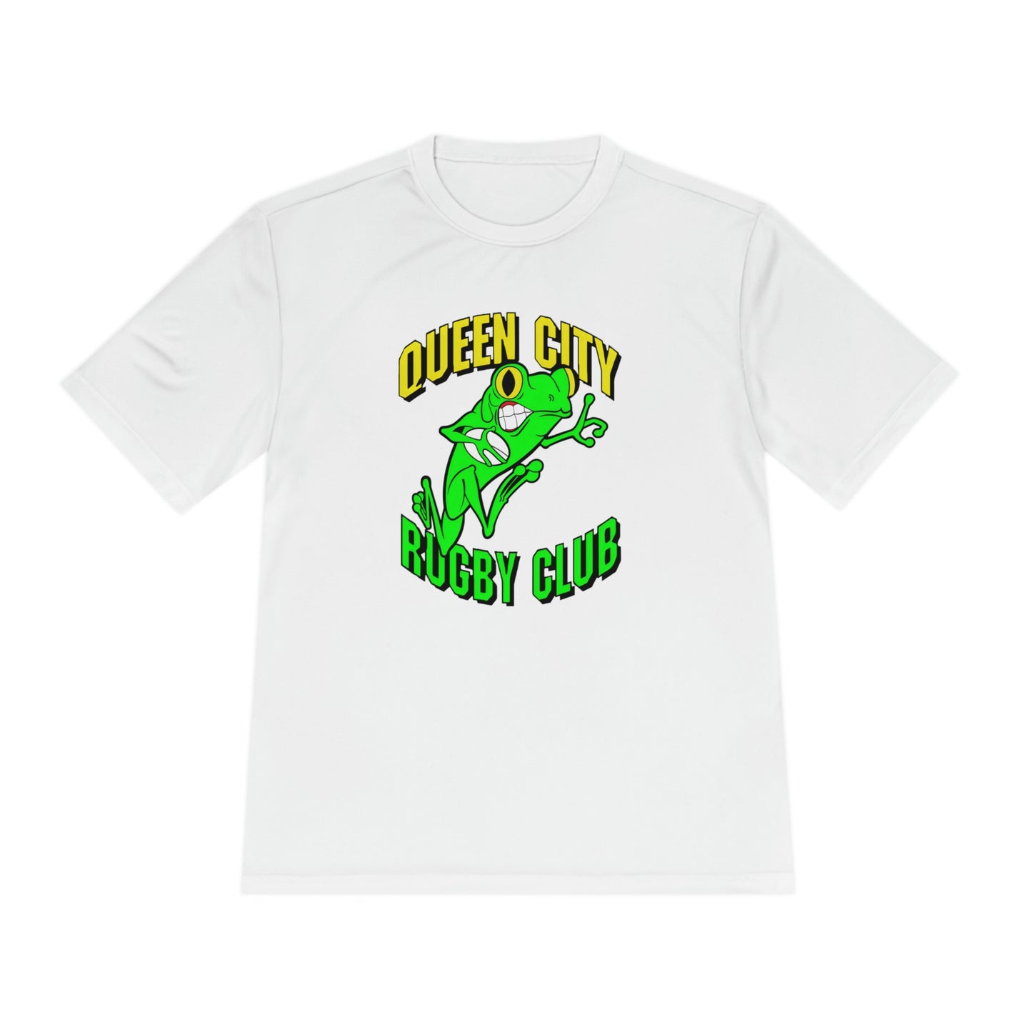 Unisex Moisture Wicking Tee | QCRFC Frogs Logo