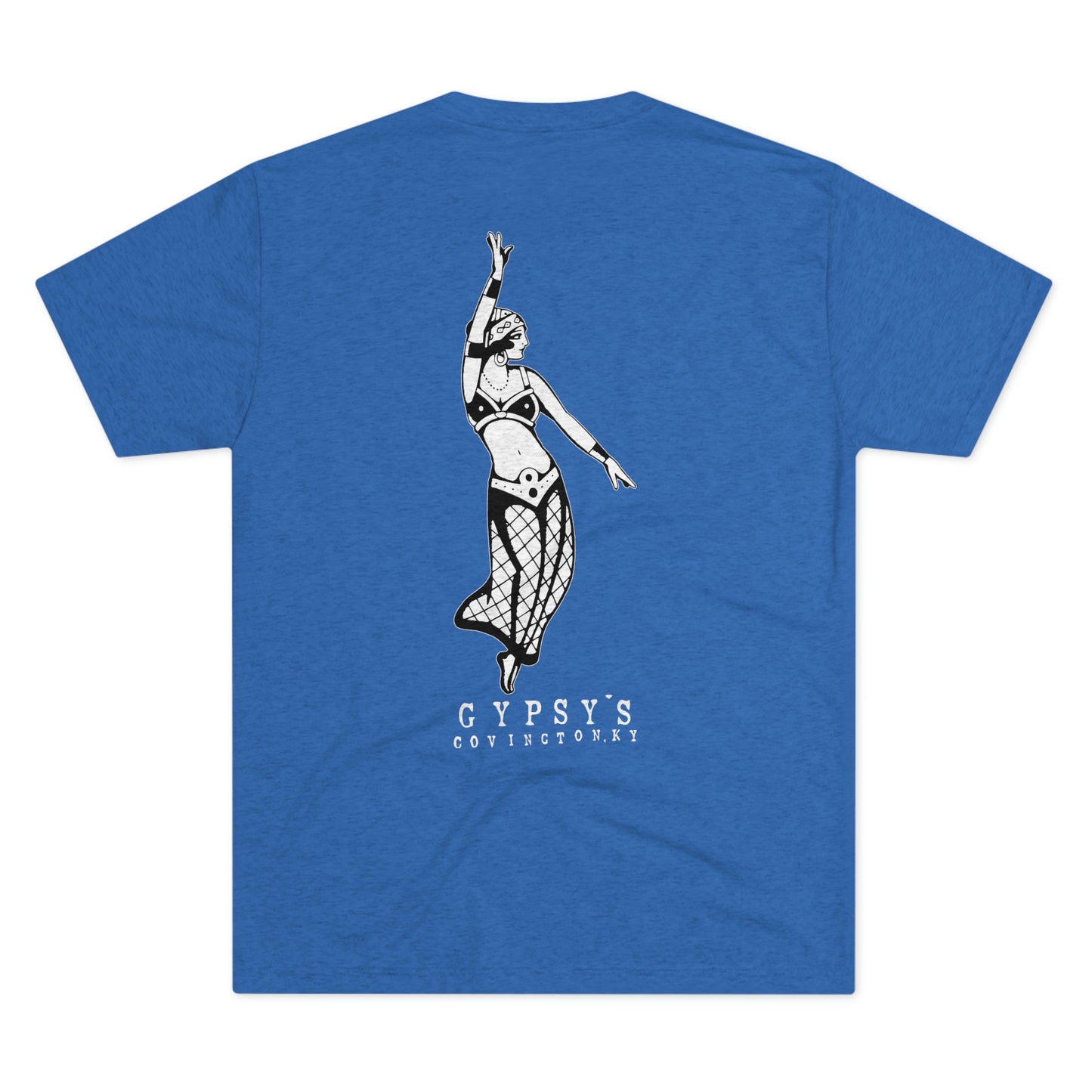 Unisex Tri-Blend Crew Tee | Gypsy's Dancing Gypsy Lady (by @tylerabnertattoo)