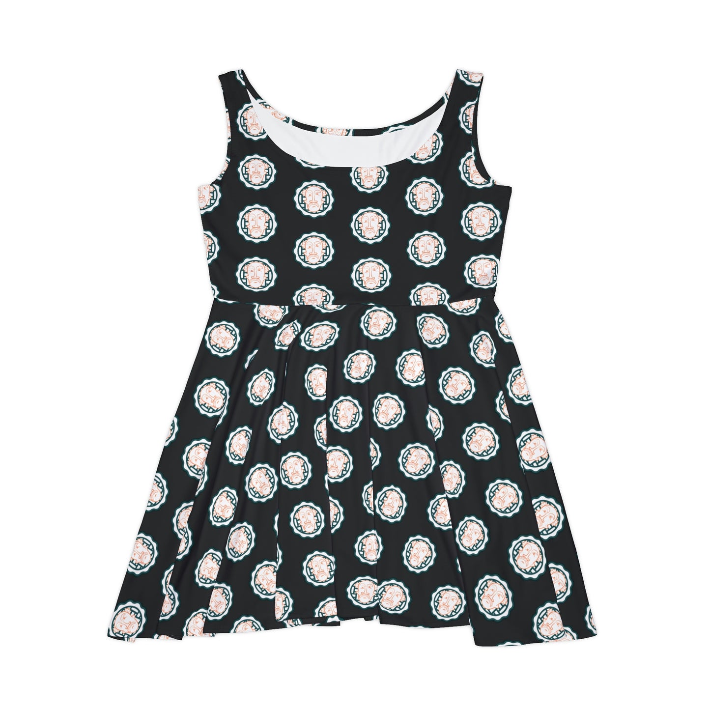 Old Man Tom's Grumpy Black Women's Skater Dress