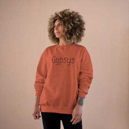 Unisex Champion Crewneck Sweatshirt | Gypsy's Red Rose Gypsy Lady (by @ryseart)
