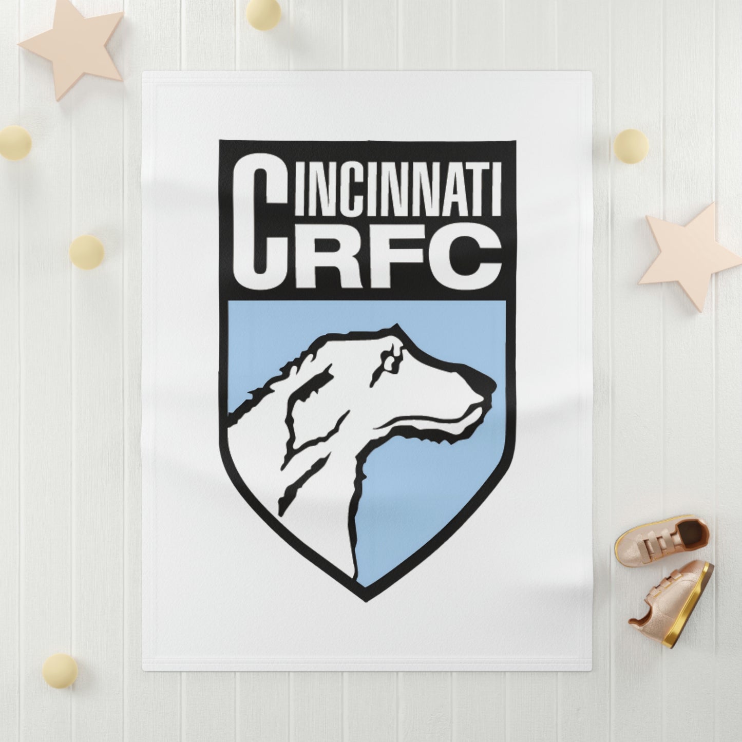 Soft Fleece Baby Blanket (30"x40") | CRFC Wolfhounds Blue Crest
