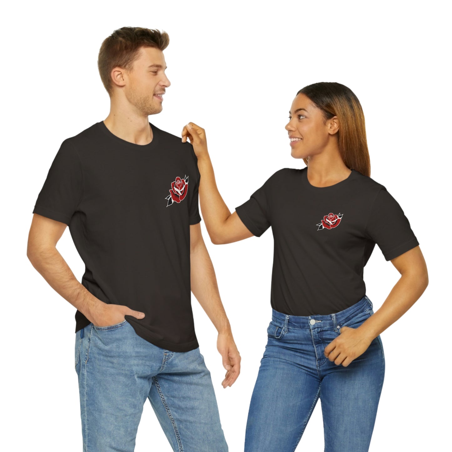 Unisex Jersey Short Sleeve Tee | Gypsy's Red Rose Gypsy Lady (by @ryseart)