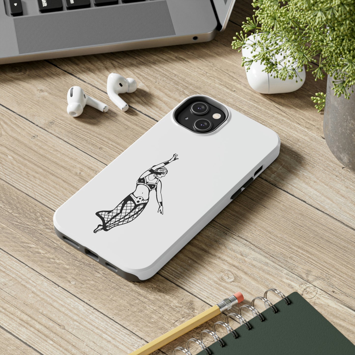 White Tough Phone Cases | Gypsy's Dancing Gypsy Lady (by @tylerabnertattoo)