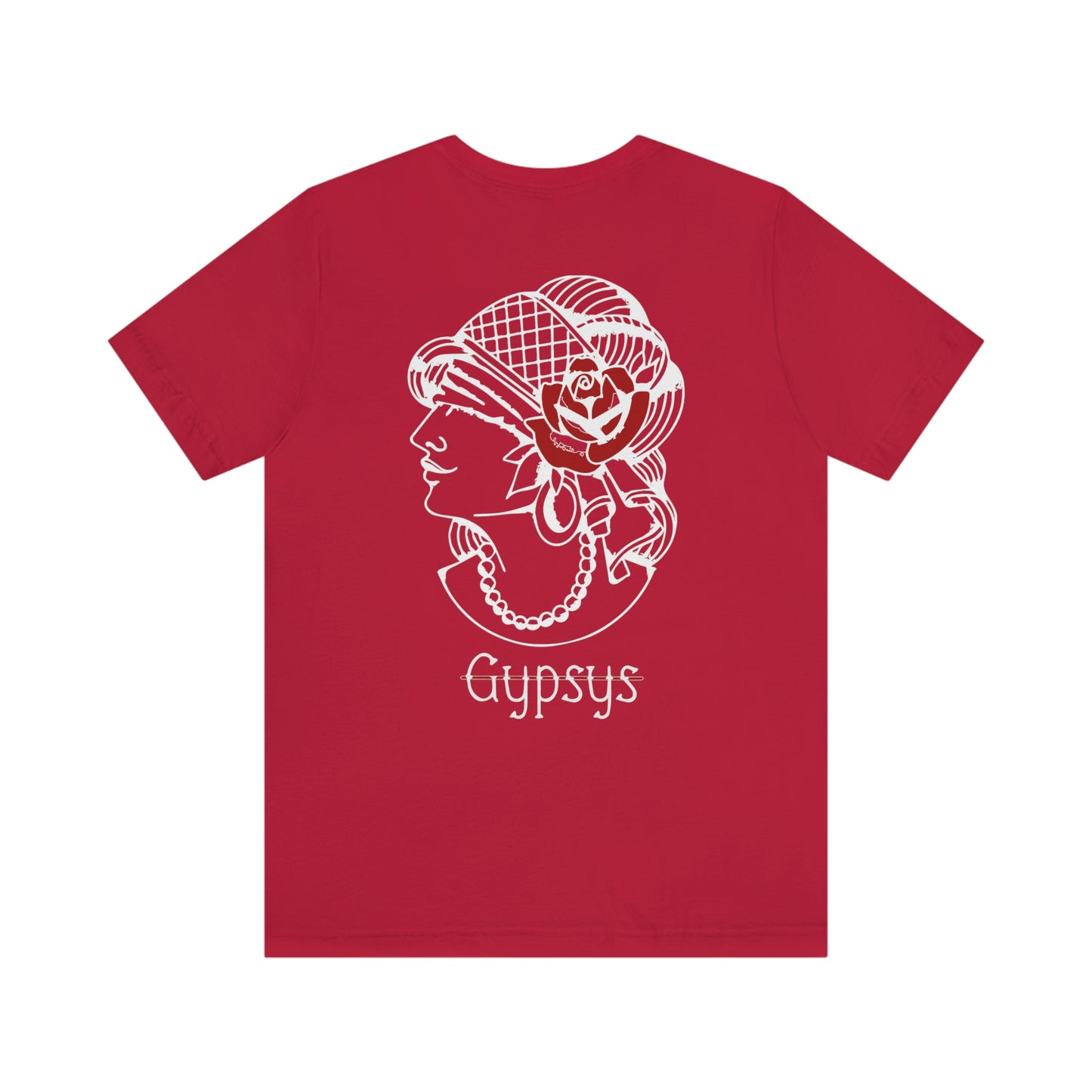 Unisex Jersey Short Sleeve Tee | Gypsy's Red Rose Gypsy Lady (by @ryseart)