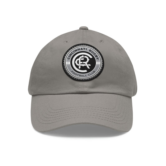 Dad Hat with Leather Patch (Round)