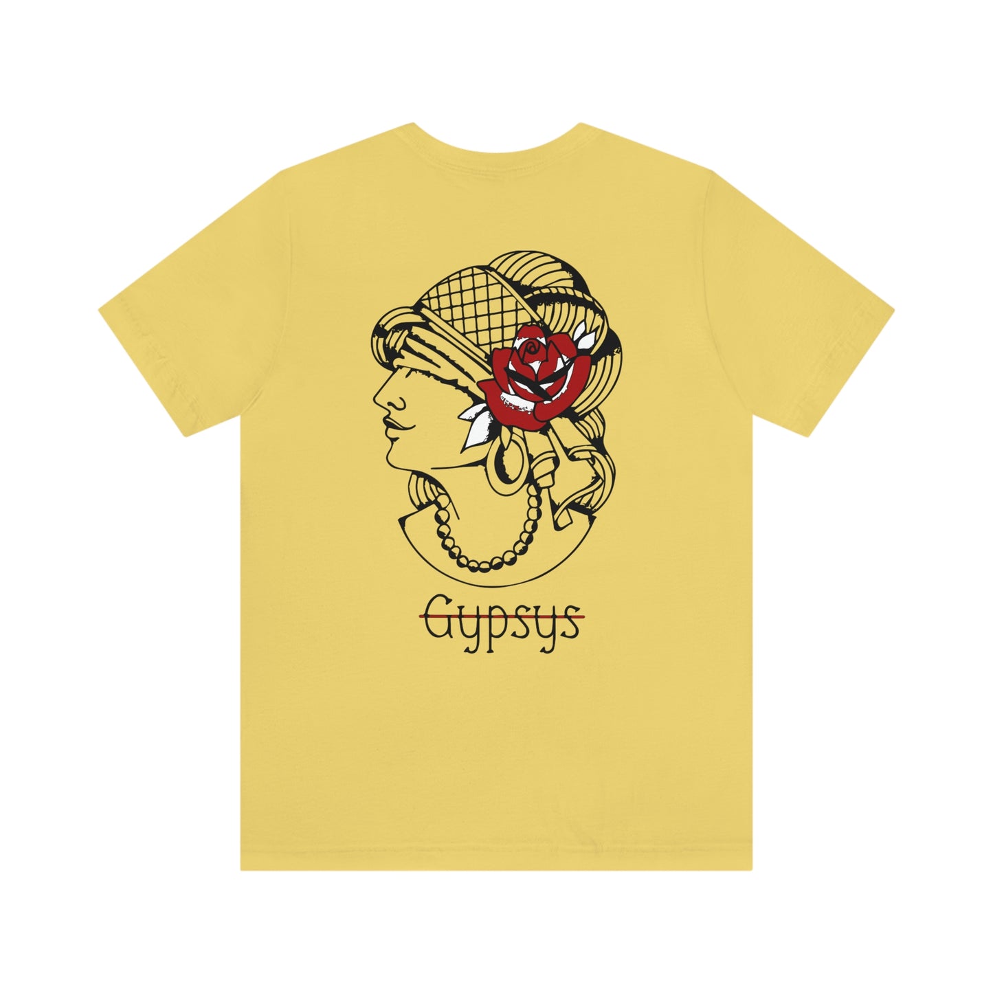 Unisex Jersey Short Sleeve Tee | Gypsy's Red Rose Gypsy Lady (by @ryseart)