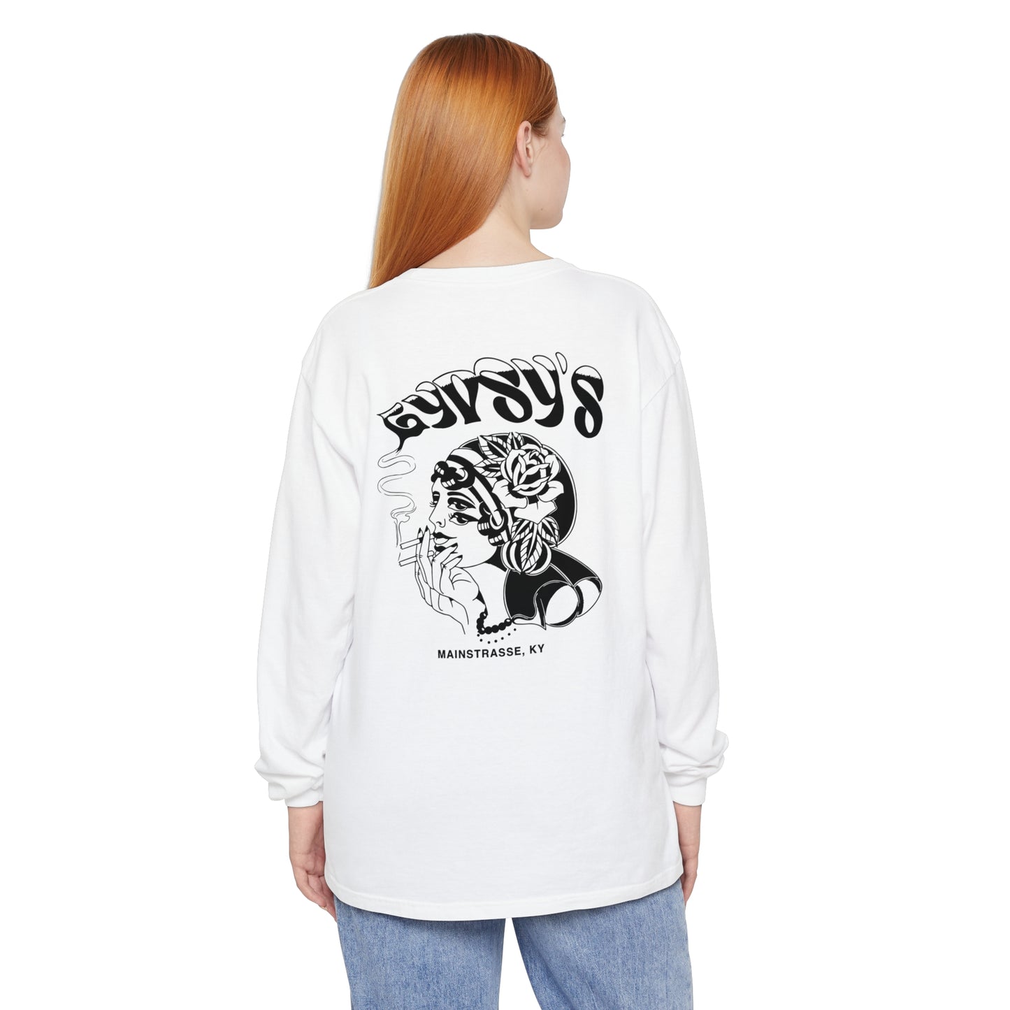 Unisex Comfort Colors Long Sleeve T-Shirt | Gypsy's Double Gypsy Lady (by @ohbhave)