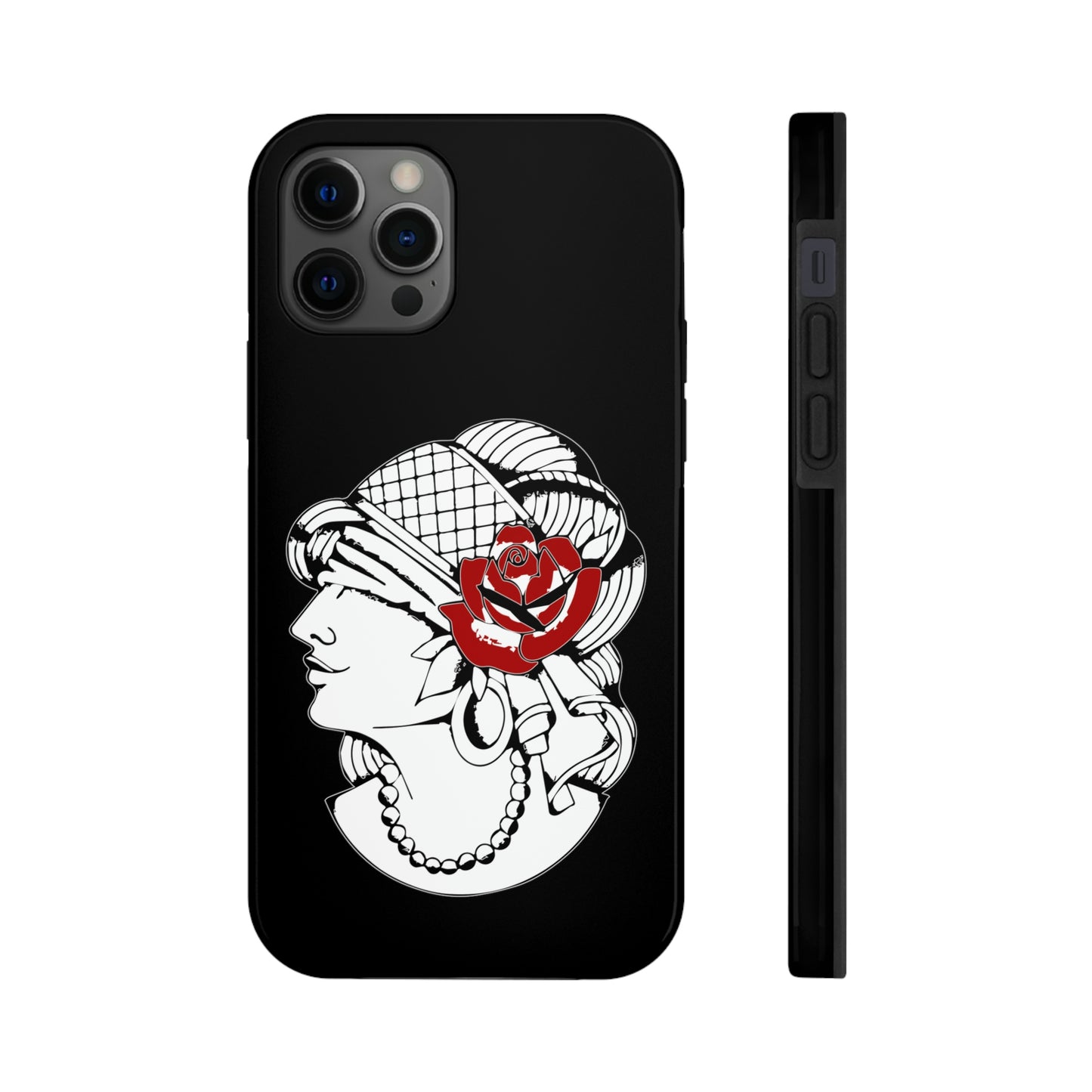 Black Tough Phone Cases | Gypsy's Red Rose Gypsy Lady (by @ryseart)