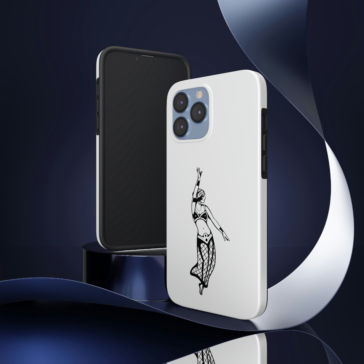 White Tough Phone Cases | Gypsy's Dancing Gypsy Lady (by @tylerabnertattoo)