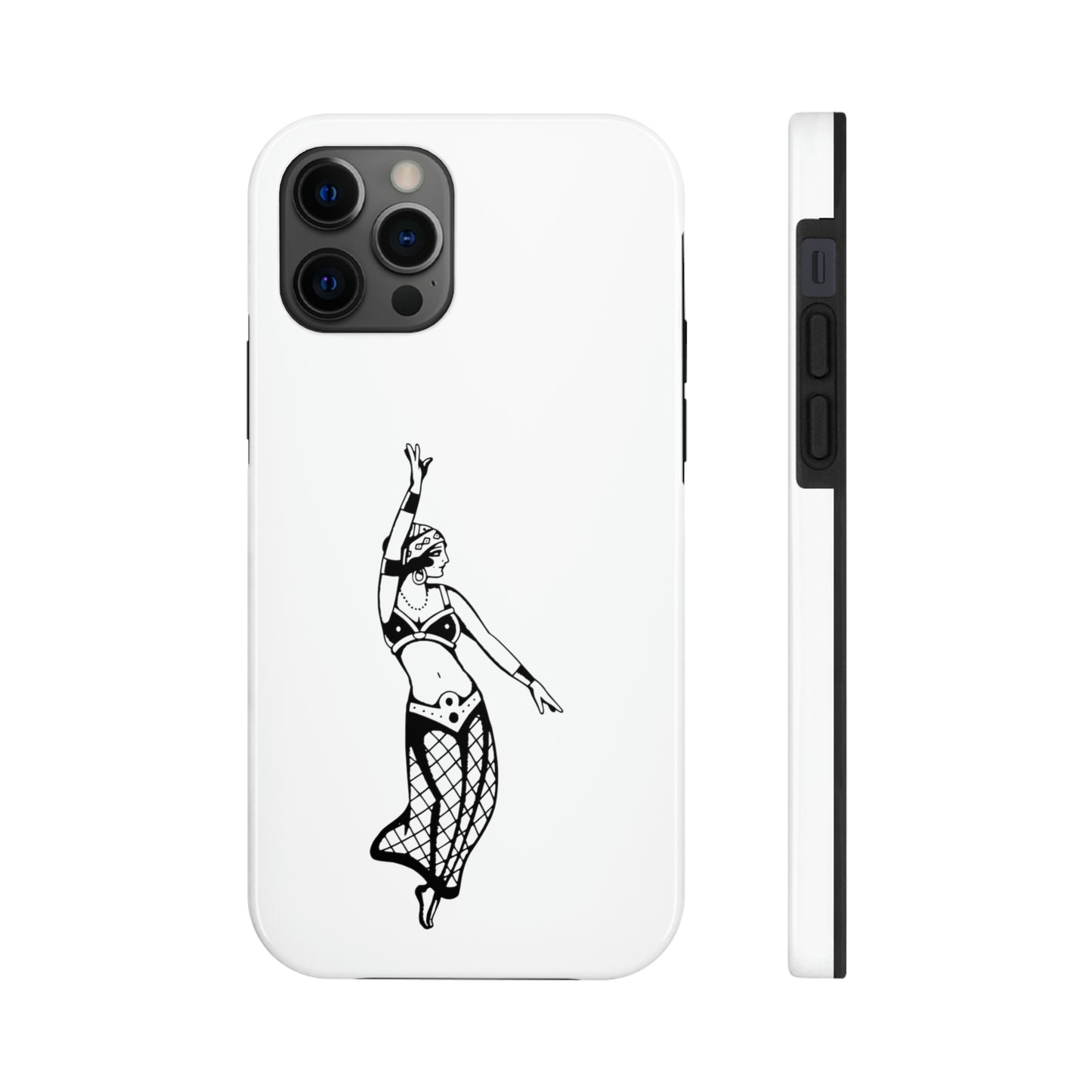 White Tough Phone Cases | Gypsy's Dancing Gypsy Lady (by @tylerabnertattoo)