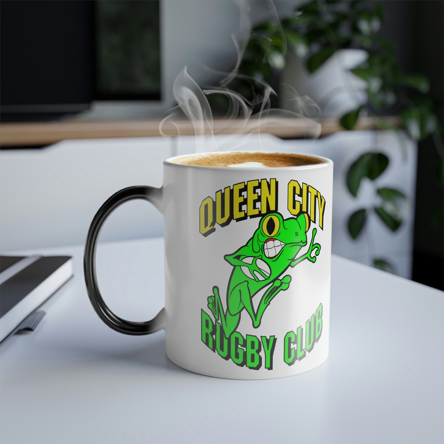 Color Morphing Mug (11oz) | QCRFC Frogs Logo