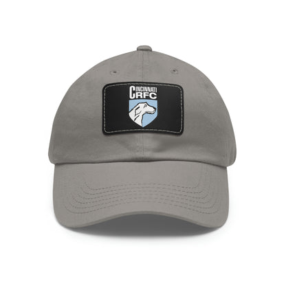 Dad Hat with Rectangle Leather Patch | CRFC Wolfhounds Blue Crest