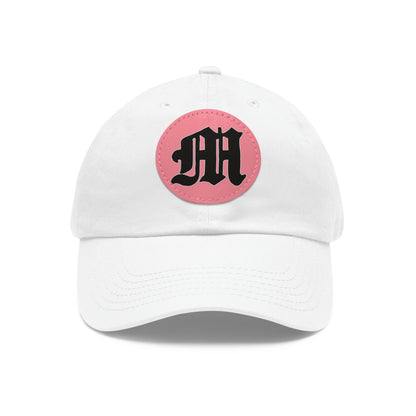 Dad Hat with Leather Round Patch | Mothers Tattoo M Logo