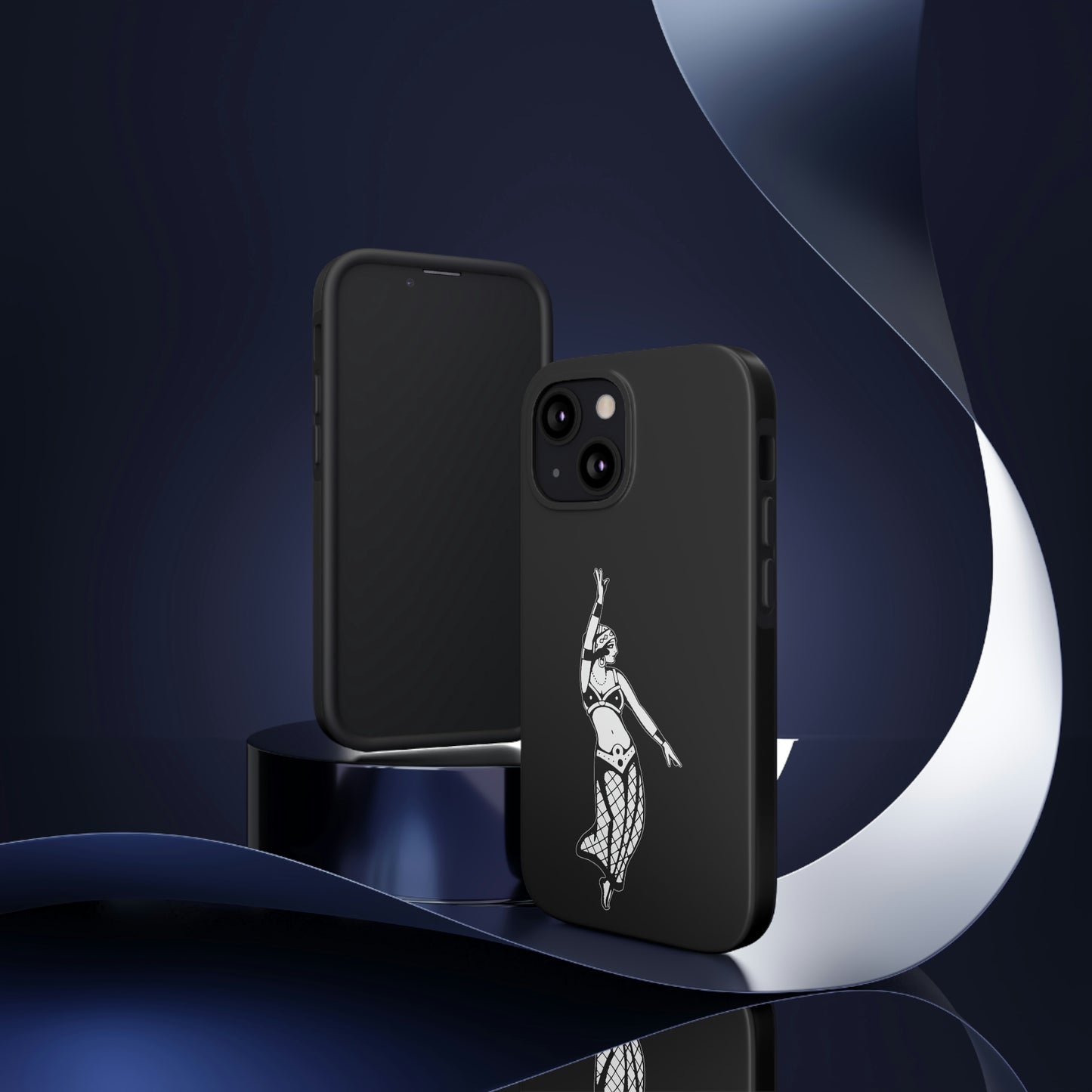 Black Tough Phone Cases | Gypsy's Dancing Gypsy Lady (by @tylerabnertattoo)