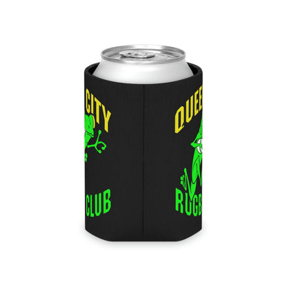 Black Coozie (Reg. & Thin) | QCRFC Frogs Logo