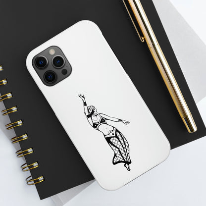 White Tough Phone Cases | Gypsy's Dancing Gypsy Lady (by @tylerabnertattoo)