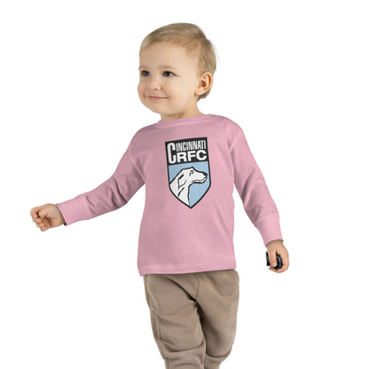 Toddler Long Sleeve Shirt | CRFC Wolfhounds Blue Crest