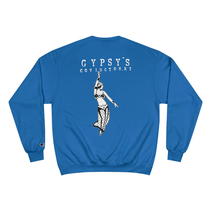 Unisex Champion Crewneck Sweatshirt | Gypsy's Dancing Gypsy Lady (by @tylerabnertattoo)