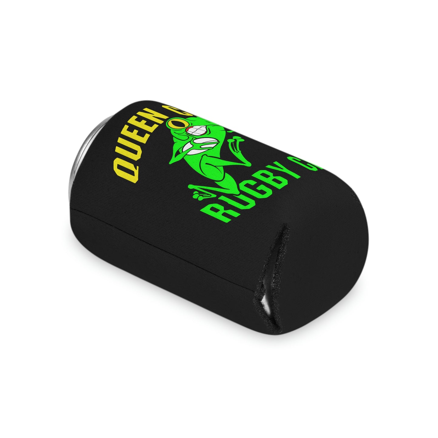 Black Coozie (Reg. & Thin) | QCRFC Frogs Logo