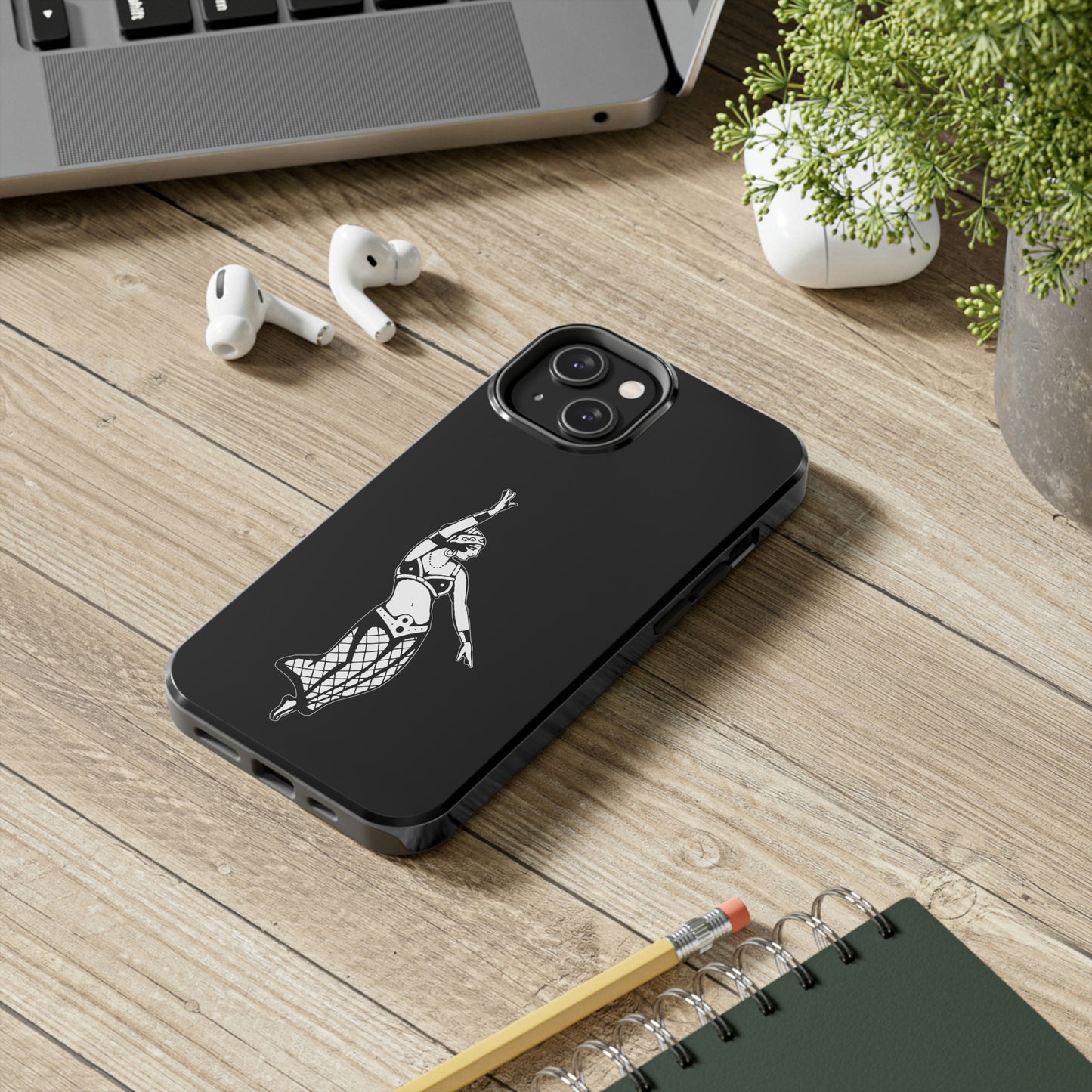 Black Tough Phone Cases | Gypsy's Dancing Gypsy Lady (by @tylerabnertattoo)