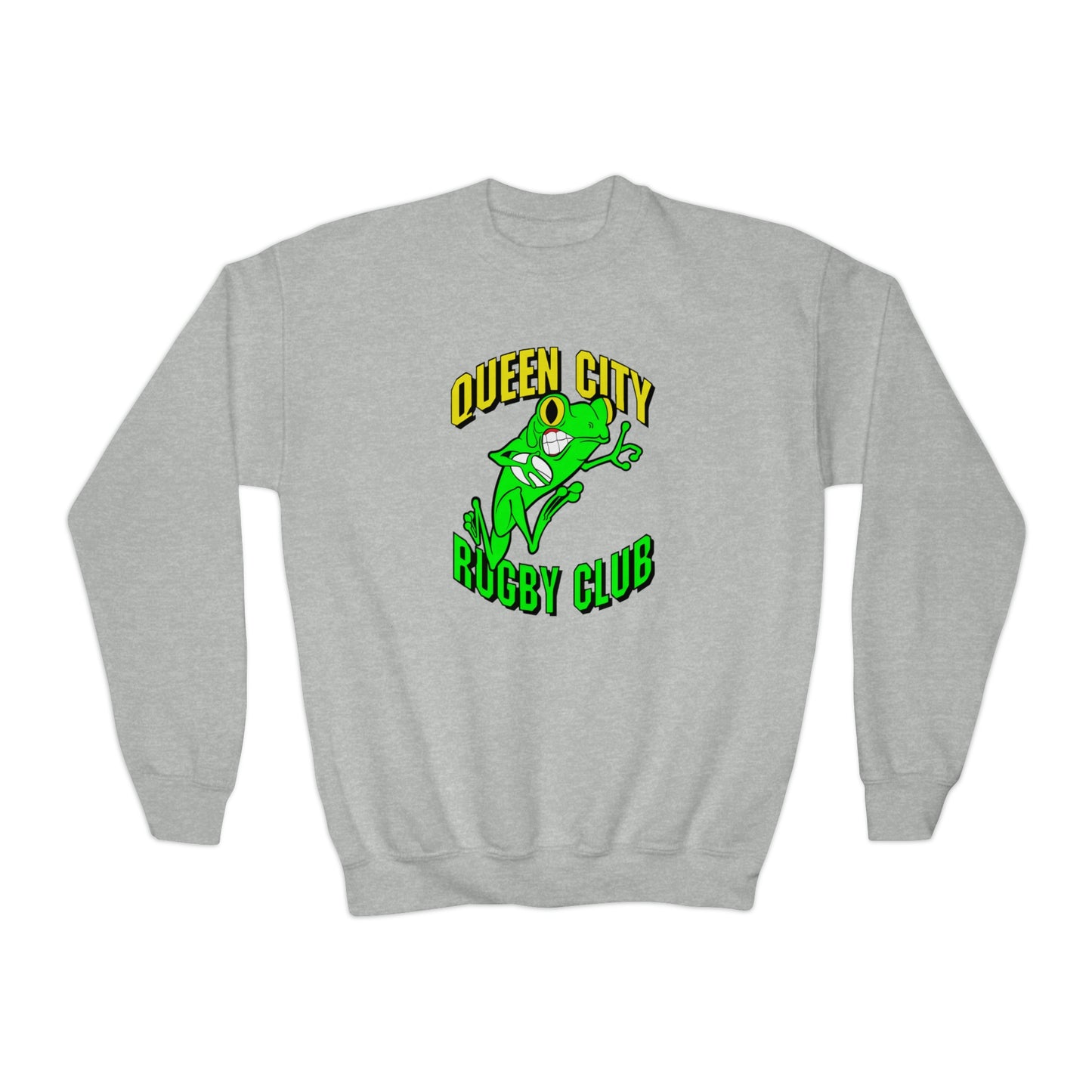 Youth Crewneck Sweatshirt | QCRFC Frogs Logo