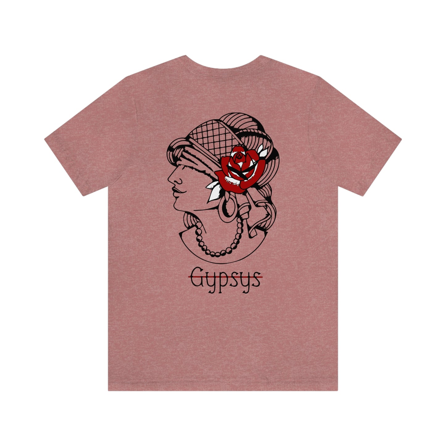 Unisex Jersey Short Sleeve Tee | Gypsy's Red Rose Gypsy Lady (by @ryseart)