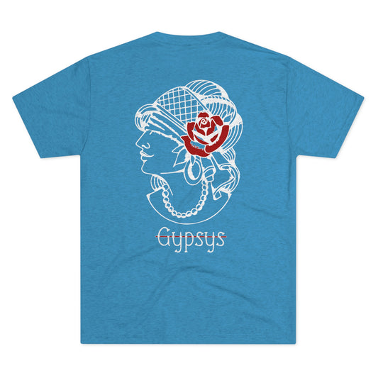 Unisex Tri-Blend Crew Tee | Gypsy's Red Rose Gypsy Lady (by @ryseart)