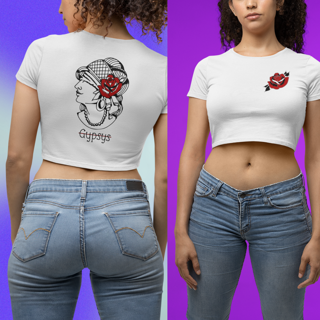 Champion Heritage Crop Top Tee | Gypsy's Red Rose Gypsy Lady (by @ryseart)