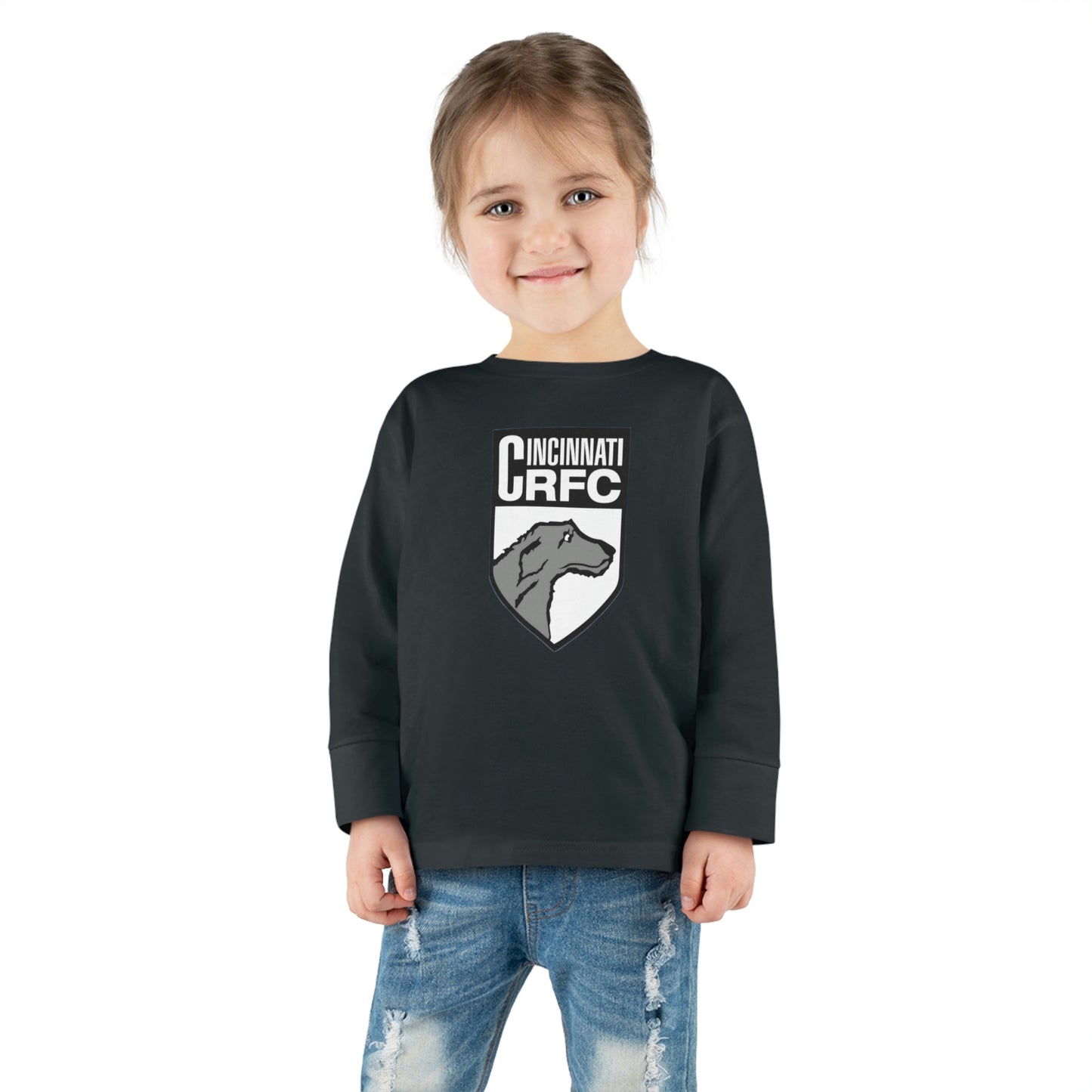 Toddler Long Sleeve Shirt | CRFC Wolfhounds White Crest