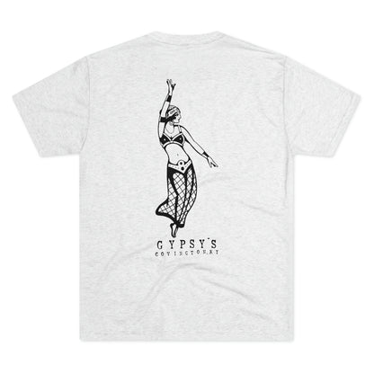 Unisex Tri-Blend Crew Tee | Gypsy's Dancing Gypsy Lady (by @tylerabnertattoo)