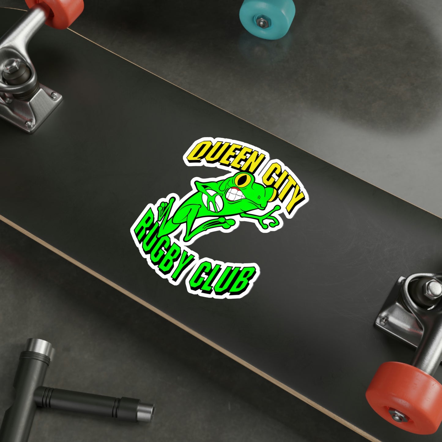 Die-Cut Sticker (2 Sizes) | QCRFC Frogs Logo
