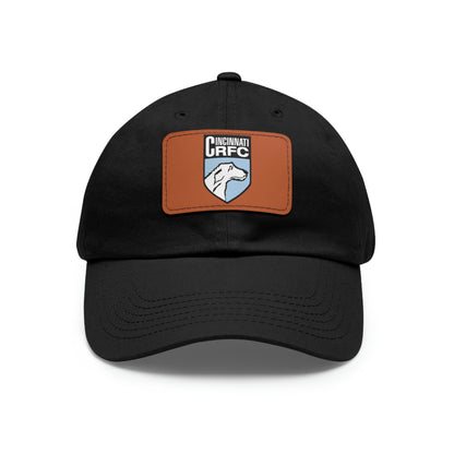 Dad Hat with Rectangle Leather Patch | CRFC Wolfhounds Blue Crest