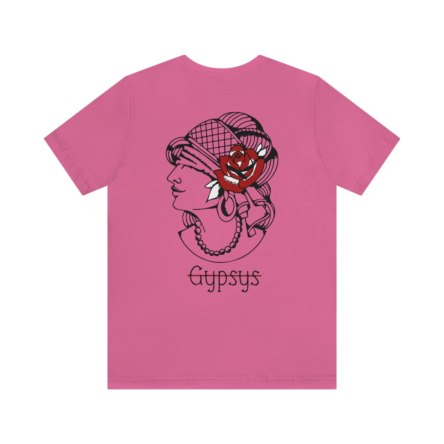Unisex Jersey Short Sleeve Tee | Gypsy's Red Rose Gypsy Lady (by @ryseart)