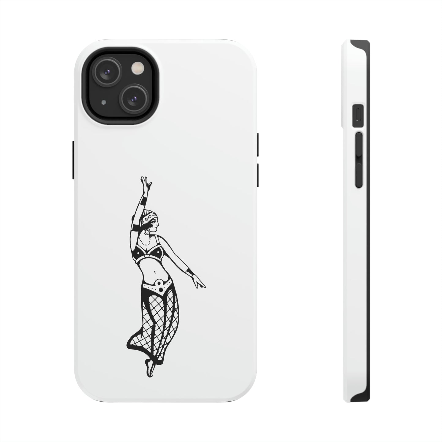 White Tough Phone Cases | Gypsy's Dancing Gypsy Lady (by @tylerabnertattoo)