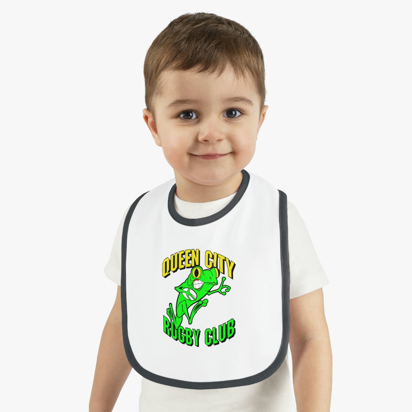 Baby Bib | QCRFC Frogs Logo