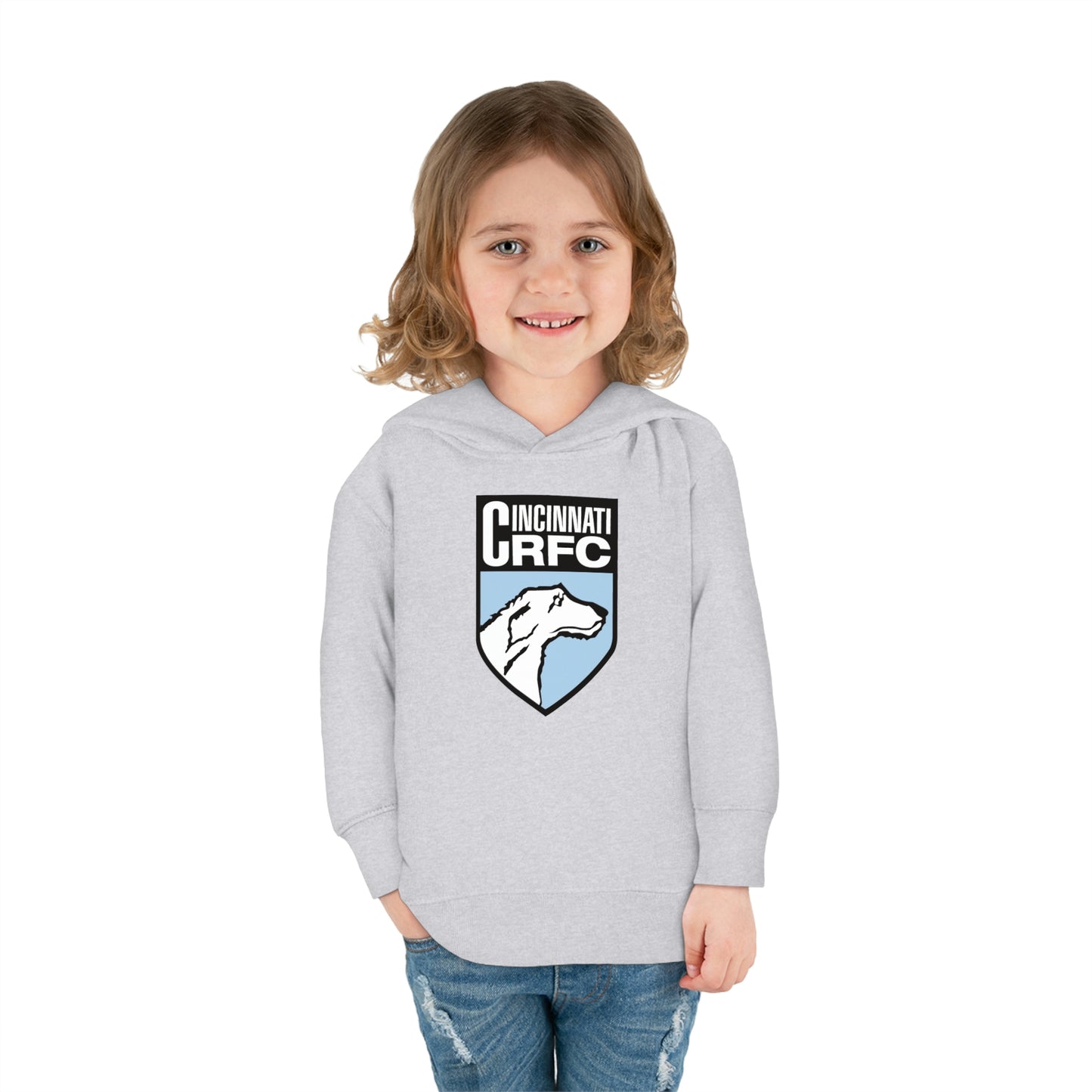 Toddler Pullover Fleece Hoodie | CRFC Wolfhounds Blue Crest