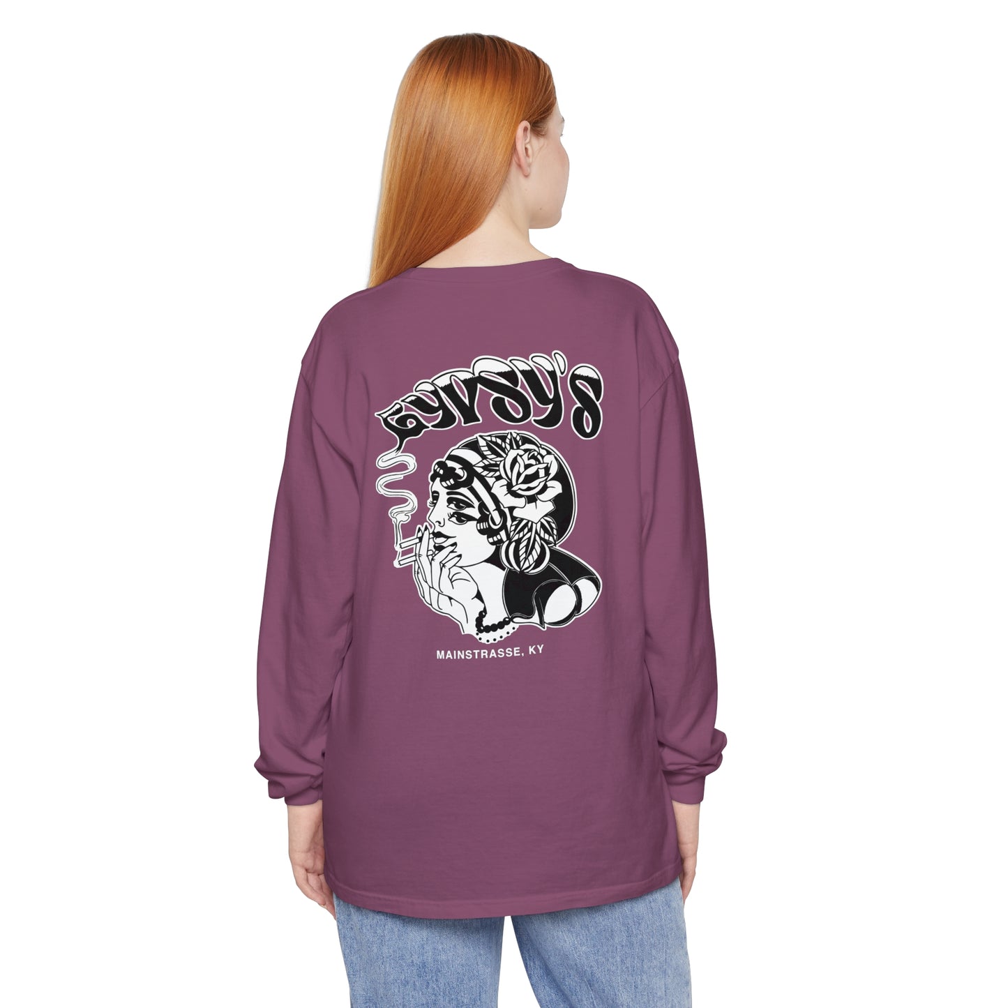 Unisex Comfort Colors Long Sleeve T-Shirt | Gypsy's Double Gypsy Lady (by @ohbhave)