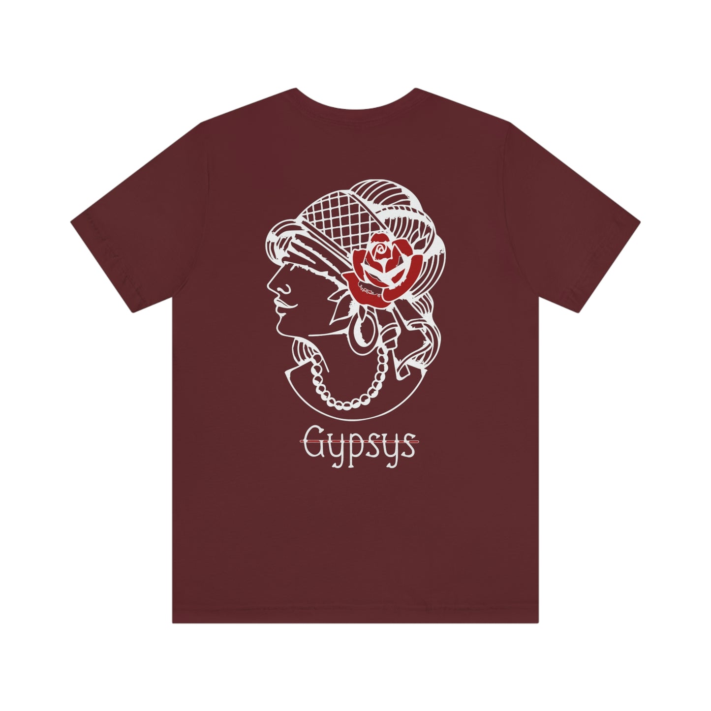 Unisex Jersey Short Sleeve Tee | Gypsy's Red Rose Gypsy Lady (by @ryseart)