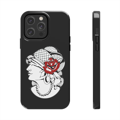 Black Tough Phone Cases | Gypsy's Red Rose Gypsy Lady (by @ryseart)