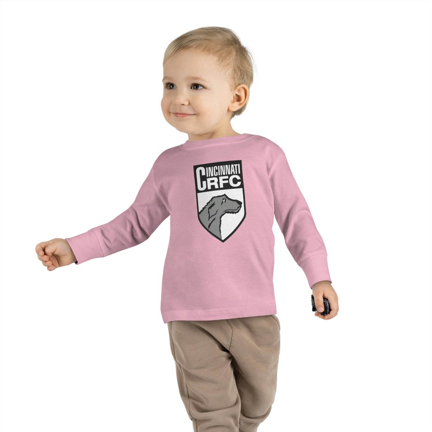 Toddler Long Sleeve Shirt | CRFC Wolfhounds White Crest