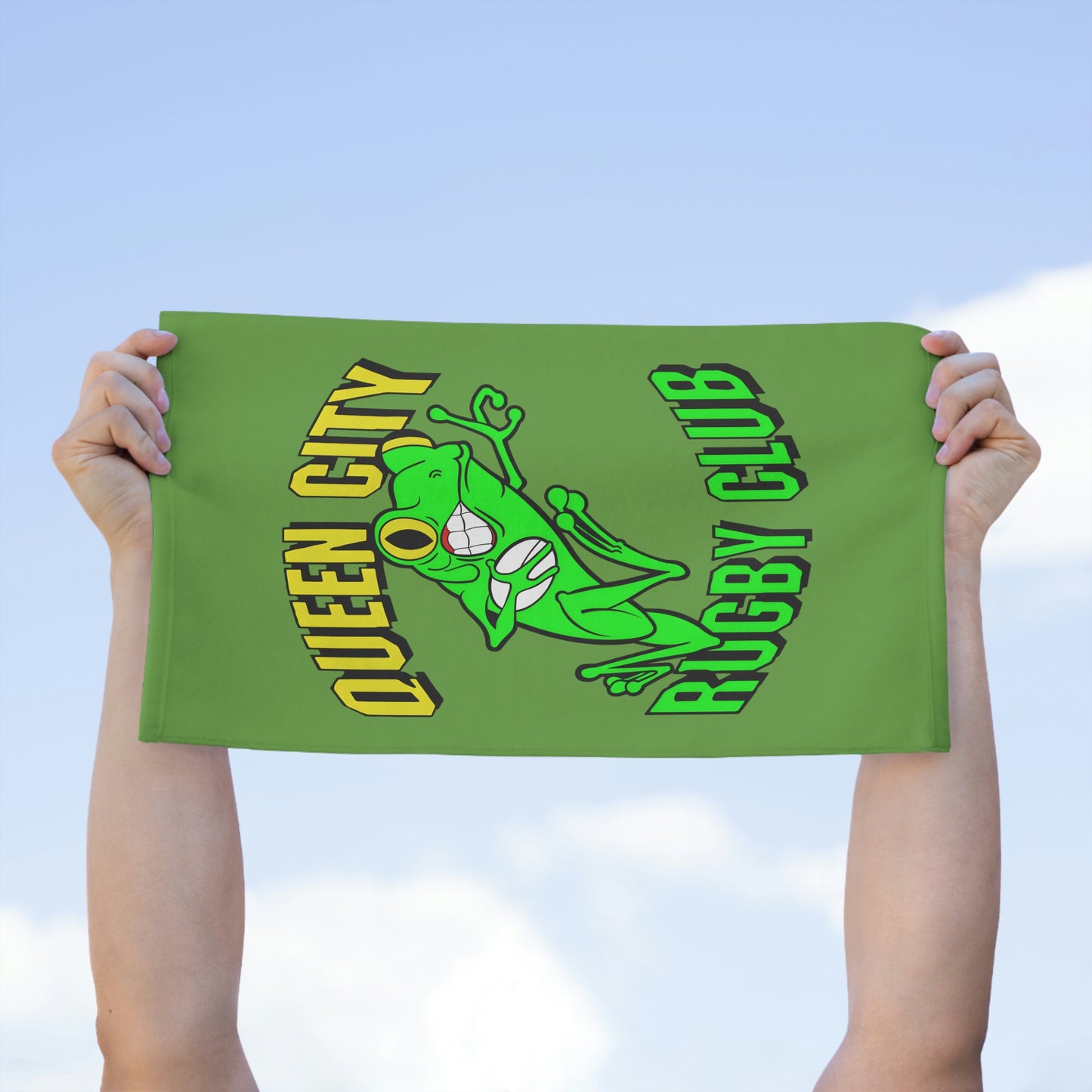 Rally Towel 11"x18" (Or Hand Towel) | QCRFC Frogs Logo