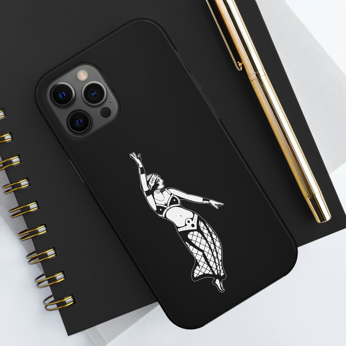 Black Tough Phone Cases | Gypsy's Dancing Gypsy Lady (by @tylerabnertattoo)